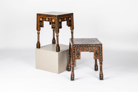 Extremely Rare Match Set of Wine Tables